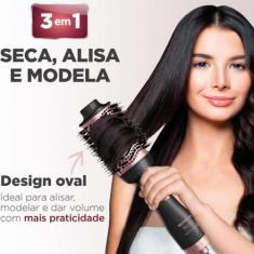 Imagem de Escova Secadora Mondial Es-14 Revestida Óleo De Argan 3 Em 1 Original