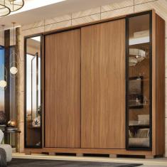 Imagem de Guarda Roupa Casal 4 Portas 2 Portas em Reflecta com Pés Amendola Touch/Nude  Tx Demartêz