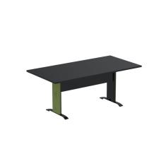 Imagem de Mesa de Reunião 180x90cm Mr1800at Preto/Verde Miró