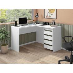 Imagem de Escrivaninha com Gaveteiro Martim Dj Móveis Martim Branco