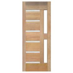 Imagem de Porta de Madeira Maciça BBB Com Frisos Metálicos Para Vidro Casmavi de