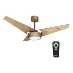 Imagem de Ventilador Teto Madeira C/ Controle Remoto 116cm 127v - Mali