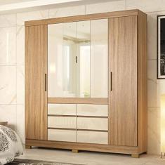 Imagem de Guarda Roupa Casal 4 Portas Cadis Touch Demóbile Móveis Amendola/off White