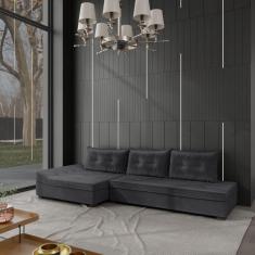 Imagem de Sofá de Canto 7 Lugares Guarapari Cinza