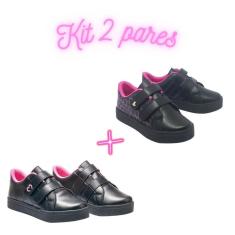 Imagem de Combo tênis volta as aula mais tênis bordado da magia de criança do 23 ao 36-Feminino