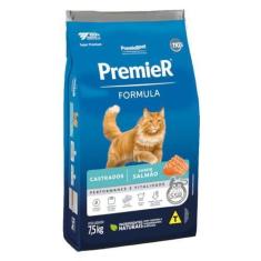Imagem de Ração Premier Fórmula Gato Adulto Castrado Sabor Salmão 7,5kg
