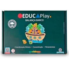 Imagem de Brinquedo Educativo De Madeira Animais Balança Barco Educaplay - Polib