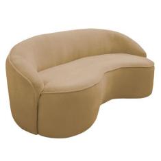 Imagem de Sofá Curvo Montserrat 210cm 03 Lugares Bouclé Camel - Nexta Casa