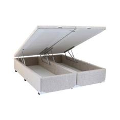 Imagem de Cama Box King Size com Baú Mega Chenille Lyon Com Pistão - 193x203 - M