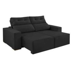 Imagem de Sofá 3 Lugares Retrátil e Reclinável Ravena Suede Grafite 180 cm - Mob