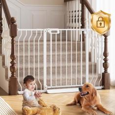 Imagem de Baby Gate GROWNSY Mom's Choice para escadas e portas de 75 a 123 cm