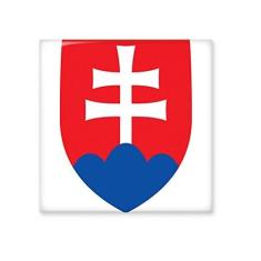Imagem de Decalque brilhante de ejo de cerâmica com emblema nacional da Eslováquia Europa