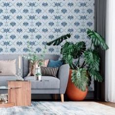 Imagem de Papel De Parede Adesivo Geométrico N013262 Rolo 0,58X3M