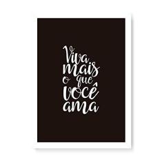 Imagem de Arte Maníacos Quadro Decorativo em Madeira Viva Mais - 23x16,25cm (Moldura caixa em laca )