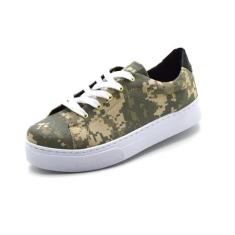 Imagem de Tênis Moda Casual Feminino Estampado Sola Borracha Leve Cadarço Mulher FAshion Dia a Dia