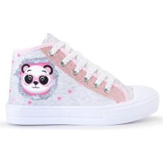 Imagem de Tênis Infantil Panda Feminino Botinha Glitter Menina 042 - Lukys Calça