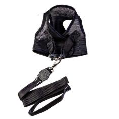 Imagem de Coleira peitoral aerado com guia preto pp