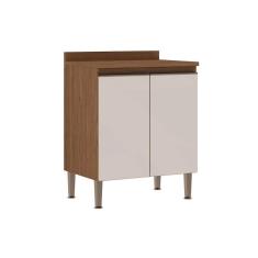 Imagem de Balcão Cozinha P/cooktop Conecta 2 Portas Off White/ebano - Genialflex