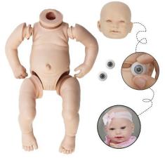 Imagem de Boneca Reborn Molde Lara Com Torso Translúcido Soft E Olhos - Cegonha