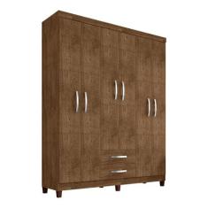 Imagem de Guarda Roupa Casal 6 Portas e 2 Gavetas Monique Malbec - Pallazio