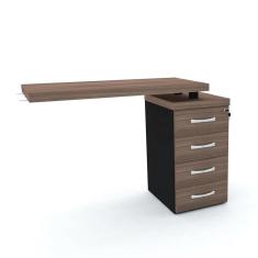 Imagem de Mesa complemento 4 gavetas pandin PE40 - walnut