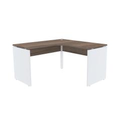 Imagem de Mesa Em L P/ Escritório 145X145 Pandin P25 - Walnut/Branco