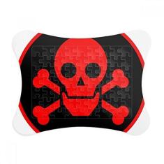 Imagem de Moldura de quebra-cabeça vermelha perigosa radiação tóxica símbolo vermelho moldura decoração quebra-cabeça ornamento de jogo