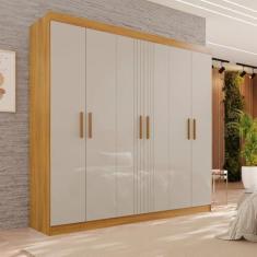 Imagem de Guarda-roupa 2 Gavetas 6 Portas Lisboa Cinamomo/Off White