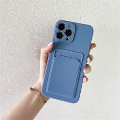 Imagem de Capa de telefone de silicone macio para iPhone 14 11 12 13 Pro Max XR X XS Max 6 6S 7 8 Plus SE 2020 12 Mini 13Pro Capa para porta-cartão carteira, cinza, para iPhone XS Max