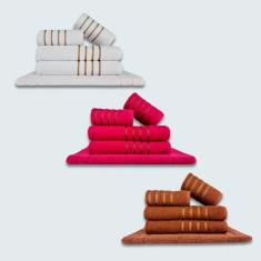 Imagem de Jogo De Toalhas 15 Pçs Coleção Dubai 100% Algodão Br+rs+mr