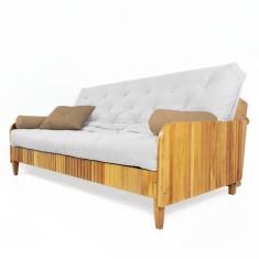 Imagem de Sofá Cama Paris Ripado Acquablock Madeira Nobre