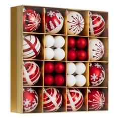 Imagem de Xmas station Conjunto de 44 peças de enfeites de bola de Natal, bolas de decoração de árvore de Natal, 2024, à prova de estilhaçamento, coloridas para festa, casamento, casa, festa, exterior,