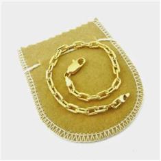 Imagem de Pulseira Masculina 23cm 4mm Largura Folheada Ouro PL467