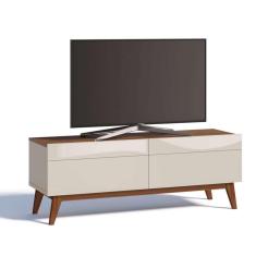 Imagem de Rack Classic I 2 GV Off White com Freijó Touch 146 cm