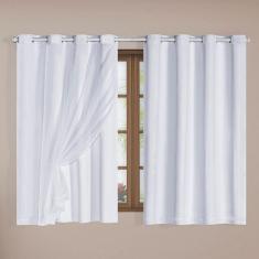 Imagem de Cortina Blackout Tecido Voil PVC Quarto Sala 2x1,4 