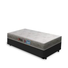 Imagem de Cama Box Solteiro Preto + Colchão de Espuma D33 - Castor - Sleep Max 78x188x43cm
