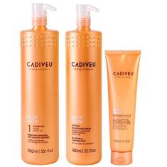 Imagem de Kit Cadiveu Nutri Glow Sh + Mask 980ml + Leave-in 150ml