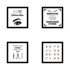 Imagem de Kit 4 Quadros Decorativos Em Mdf Designer De Sobrancelhas 04
