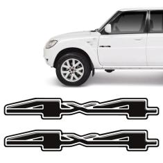 Imagem de Par Adesivos 4x4 Pajero Tr4 2014/16 Emblema Lateral Resinado