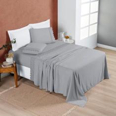 Imagem de Jogo De Cama Nobless Queen 04 Peças - Grafite  - Bia Enxovais