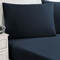 Imagem de Jogo De Cama Malha Lençol 100% Algodão Gran Moratta 3 Peças King Azul Petróleo