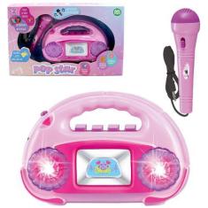 Imagem de Radio Musical Infantil Com Microfone + Luz Pop Star Na Caixa - Ark Bra