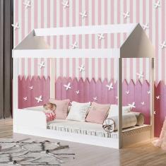 Imagem de Cama Casinha Infantil Montessori Branca Dakota Gabrielli