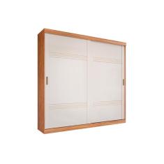 Imagem de Guarda Roupas 2 Portas De Correr E 4 Gavetas Blumenau Cinamomo/off White - Panan