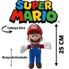 Imagem de Boneco Articulado - Mario Bros 25cm - Super Mario