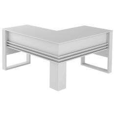 Imagem de Mesa Para Escritório Em L Me4145 Branco/Branco - Tecno Mobili