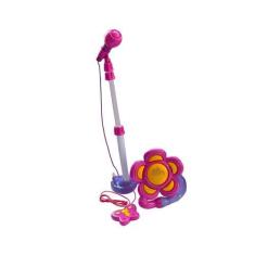 Imagem de Microfone Com Pedestal Flor Show Divertido Infantil - Centercoisas