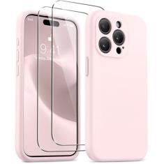 Imagem de AOTESIER Capa para iPhone 15 Pro, capa de telefone de silicone atualizada [proteção da câmera] [compatível com Magsafe], forro de microfibra macio antiarranhões com [2 protetores de tela], 6,1