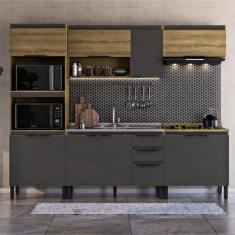 Imagem de Cozinha Completa Magnólia 10 pt 3 gv Mel e Grafite