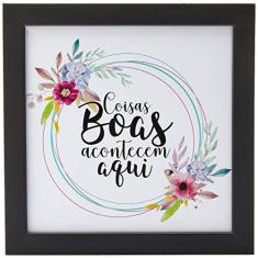 Imagem de Arte Maníacos Quadro Decorativo Guirlanda Coisas Boas - 32,5x23cm (Moldura em laca )